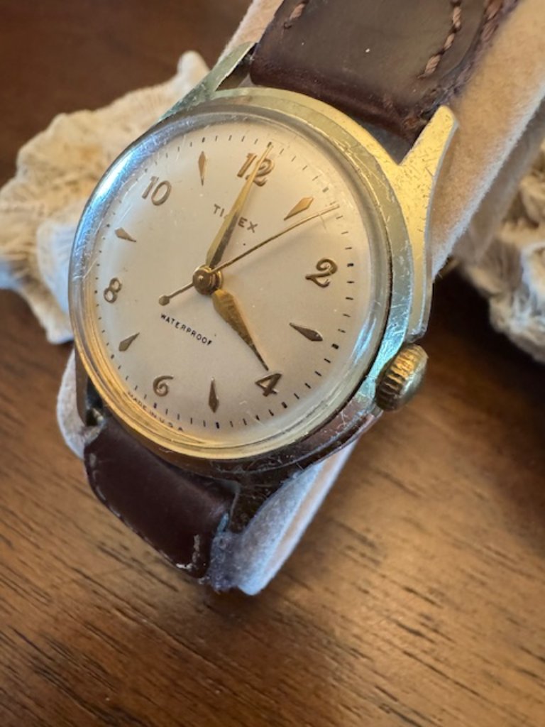 Vintage Rare  1950s Mens Times Marlin Us Time Corp 33mm Manual Hand Wind